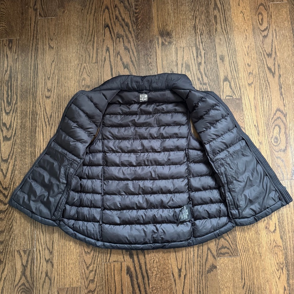 32 Degrees Heat Black Puffer Vest Womens Medium Full Zip Quilted Lightweight - Picture 3 of 13